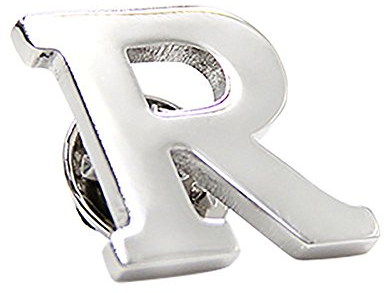 Opromo Épinglette Alphabet Monogramme Insignes d'affaires lettres collier broche broches Letter R 1pcs