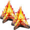 12 Pouces de Hauteur Feu Artificiel Papier de Flamme Fausse 3D Torche de Flamme au Centre de Feu de Camp en Carton Décoratif pour Décorations de Fête de Feu de Camp (2 Jeux Style B)