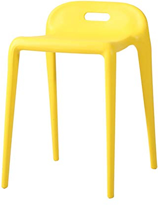 Bseack_Store Stuhl Stuhl, stapelbar Design One Piece Einfache Pferd Stuhl Haushalt Wohnzimmer/Esszimmer Freizeit Kunststoff Stuhl 8 Farben (Farbe : Gelb)
