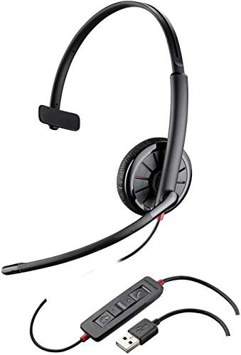Plantronics Blackwire C315 Mono 3.5mm & USB corded Headset for PC, Tablet, & Mobile Phone - Optimised for Skype & Microsoft Lync (Renewed)