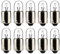 cyclingcolors Hintere Stopplampe, BA9S, 6V, 4W, Packung mit 10