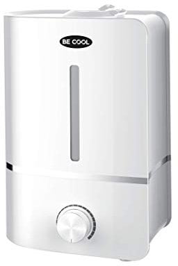 Schuss Home Electronic BCLB206IK01 Be Cool Humidifier & Aroma Diffuser, Cold Humidifier for Rooms up to 30 m², Suitable for Bedroom - Limescale Filter, Ion Filter, Night Light, Especially Quiet, White