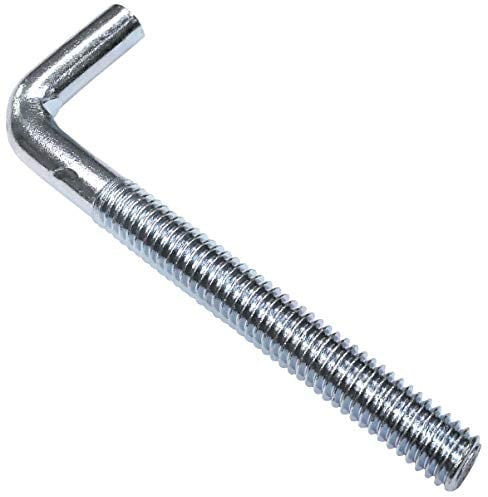 AERZETIX - C48195 - Satz von 10 Schraubhaken hakenschraube metalle mit metrischem gewinde M6x60mm - winkelhaken - haken in form von L - schraubhaken zum aufhängen