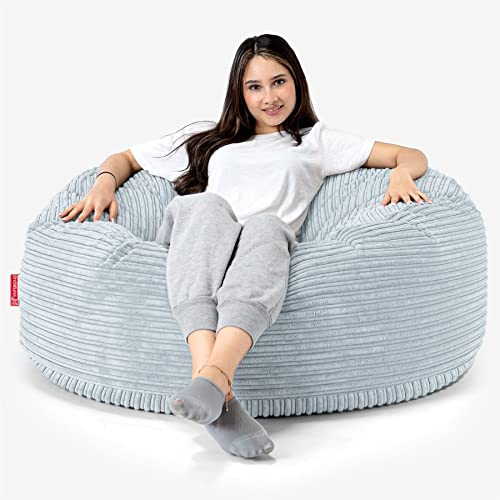 Lounge Pug, 'Mammoth' Sofa Sitzsack XXL, Riesensessel, Cord Baby Blau