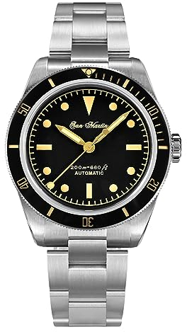 NC San Martin 38mm Pencil Hands Vintage 6200 Retro Taucheruhr Luxus Saphirglas NH35A YN55A Männer Automatische Mechanische Uhren (Color 2)
