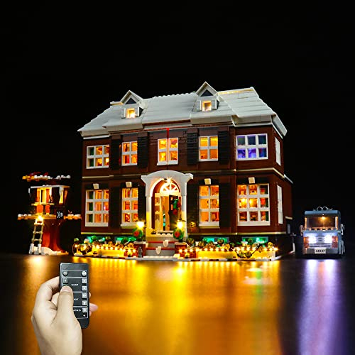 LocoLee Led Licht Set Kompatibel mit Lego Home Alone,Dekorations Led Beleuchtungs Set Compatible with Lego 21330 Exklusives Collectible Light Kit, Nur Lichter-Set,Kein Modell (Fernbedienung)