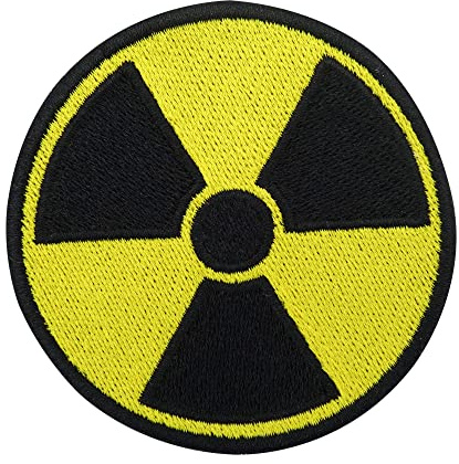 Finally Home Atom Gefahr, Radioaktivität Symbol Patch zum Aufbügeln | Anti Atomkraft Patches, Radioaktiv Bügelbild, Nuklear Bügelpatch, ABC-Abwehr Aufnäher
