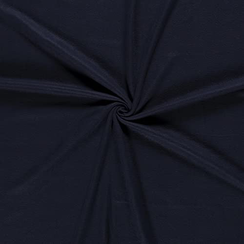 Fleecestoff Vliesstoff Fleece Stoff 50 Farben Zuschnitt ab 0,5m Meterware am Stück, Farbe:marine