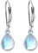 CUOKA MIRACLE Mädchen Creolen Ohrringe 925 Sterling Silber Mondstein Klein Creolen für Damen Ohrringe Kreolen Weihnachtstag Geschenk für Mädchen