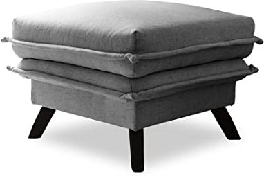 MIUFORM Pouf Hocker Sitzhocker Wohnzimmer ǀ Charming Charlie Sitzpouf ǀ 60x60x45cm (Grau)