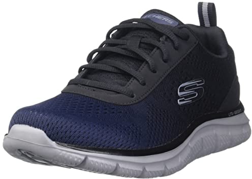 Skechers Men's Track Ripkent Trainers, Navy Mesh/Black Trim, 8.5 UK