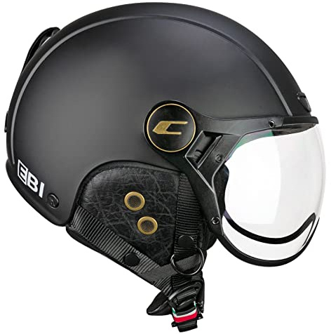 CGM EBI Skihelm Unisex Erwachsene, Schwarz matt, XL (60cm)