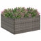 Tidyard Fioriera da Giardino Rettangolare/Quadrato,Vasi,Vaso Giardino,Fioriera da Esterno Grande,Vaso per Orto Rialzato,Letto Rialzato da Giardino,Fioriera in Polyrattan Grigio 80x80x40 cm