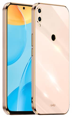 HONLEN Custodia per HUAWEI P20 Lite (5.84 Inches), Cover Morbida in Silicone TPU, Design del Telaio Galvanico - Rosa