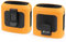 Zeadio Taillenclip-Ventilator, 3 Geschwindigkeiten, 10000mAh freihändiger tragbarer Halskettenventilator mit Beleuchtung funktion, für Hitzewallungen, Büro, Reisen und Outdoor - Orange