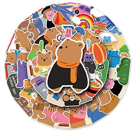 Cartoon-Bär-Aufkleber Kinder Bär Tier Aufkleber Dekore