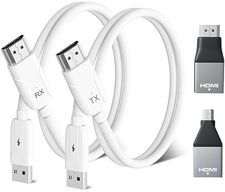 Wireless HDMI Transmitter and Receiver, HDMI Funkübertragung Extender, 5G Drahtloser HDMI Adapter Unterstützt 1080P Video, HDMI Wireless Kompatible TV-Box/Laptop/PC/Kamera auf HDTV/Projektor