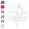 LUKIUP 50 PCS Premium Herzluftballons Weiß, 50 X 30cm Latex Herz Ballon, Helium Herz Luftballon mit Herzform für Hochzeitsdeko Brautdusche Valentinstag Geburtstags Verlobung • 100% Naturlatex