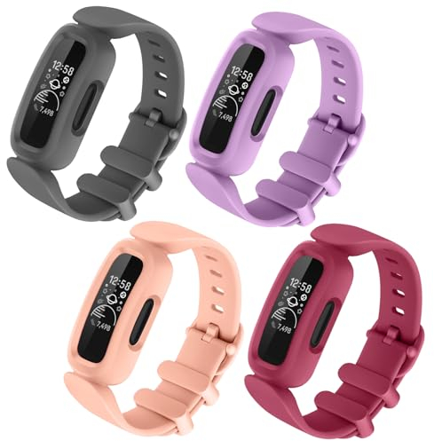 AK kompatibel mit Fitbit Ace 3 Kids Armband, flexibles wasserdichtes TPU Ersatzarmband Sport Uhrenarmband für Fitbit Ace 3 Armband für Kinder