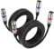 NUOSIYA Cable XLR 5m 2 paquet,Cable Microphone XLR Male Femelle, Balanced XLR vers XLR Câble Instrument pour Microphones, Enceint, Consol Mixag, Amplificateur