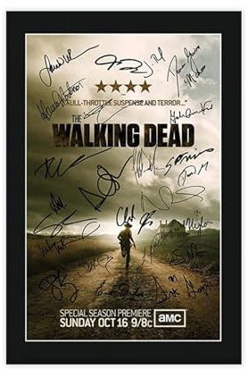 Poster der TV-Serie The Walking Dead, signiertes Leinwandposter, Wandkunst, Dekordruck, Gemälde für Wohnzimmer, Schlafzimmer, Dekoration, ungerahmt, 30 x 45 cm