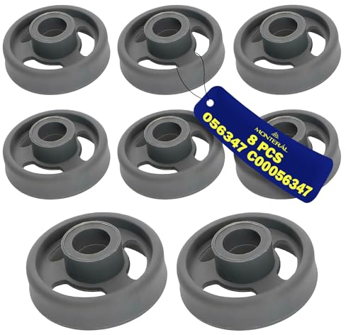 8 Pièces Roulettes pour Panier Inférieur Lave Vaisselle avec le Code Original 056347 C00056347 pour Indesit pour Ariston - Garantie de 10 Ans – MONTERAL