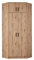 Marmex Kleiderschrank Holz Eckschrank mit Kleiderstange und Einlegebode Mehrzweckschrank Schrank Kinderzimmer Schlafzimmer Möbel Flurschrank Grant G8+G15 91x235 cm (Artisan Eiche)