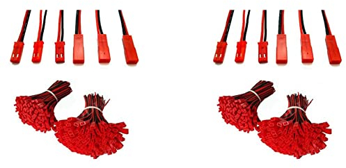 MANDDLAB 100 Paar 10 cm JST-Stecker-Kabel männlich + weiblich für RC-Batterie, JST-Stecker mit Kabel