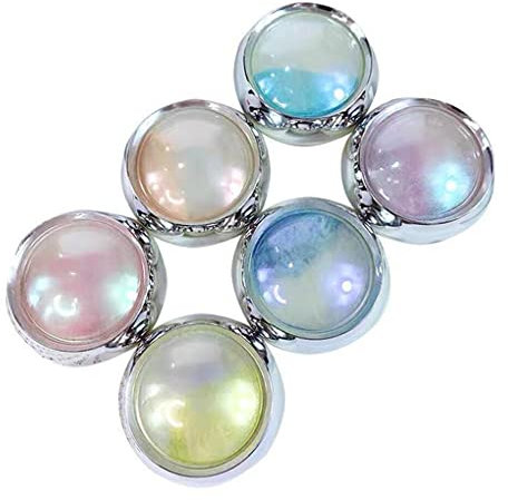 dijiusidy 6Pcs/Set Nail Art Powder Tips Salon Toenail Glitter Shiny Dust Pigment DIY Manicure Decoration Supplies Girls Women