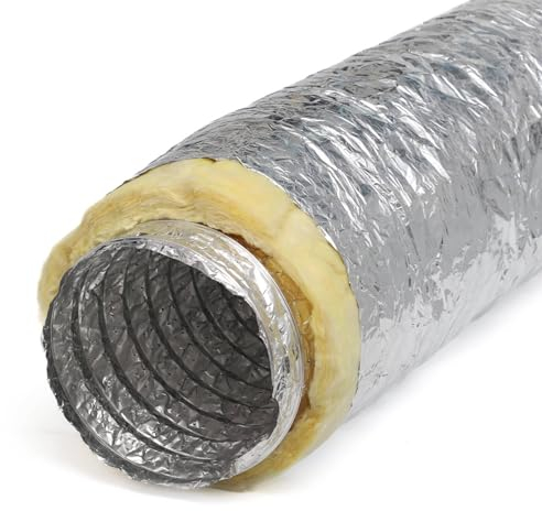 IZOFLEX Aluminium isolierter flexibler Lüftungskanal 112 mm x 10 mb - Abluftschlauch Luefterschlauch Flexibel Aluminium Flexrohr lüftungsschlauch luftröhre Aluflexschlauch