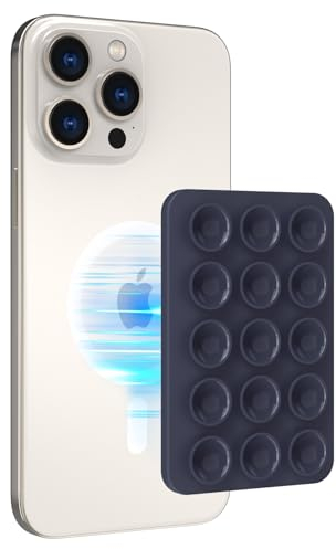 AHASTYLE Soporte de silicona con ventosa para iPhone16/15/14/13/12 Series,soporte magnético con ventosa para iPhone MagSafe Case,soporte de teléfono para ducha con espejo,para vídeos selfies de TikTok