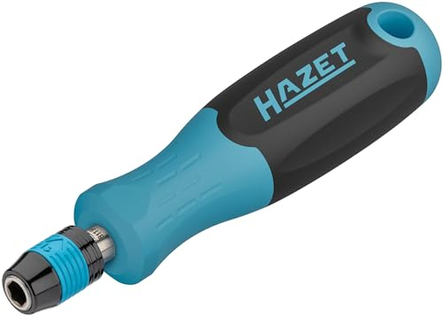 Hazet Porta-puntas 811BH hexágono de 1/4 de pulgada, 132,5 mm de longitud, cierre de bayoneta,mango antideslizante de 3 componentes para una alta transmisión de fuerza, para manejo manual y a máquina