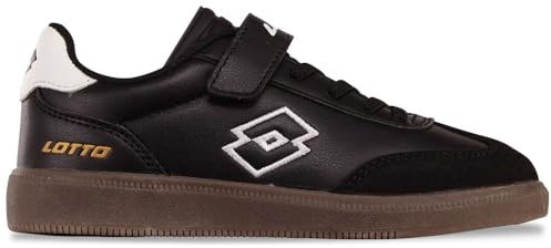 Lotto Unisex Kinder Sneaker, Black White, 33 EU