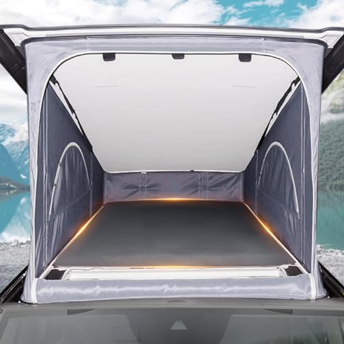 Wohnmobil Spannbettlaken Heckbett Hochbett Aufstelldach Ersatz für VW T6.1 California/Pop Up Roof, Wohnmobil Schonbezug Faltbett Spannbettlaken für Camping Transporter, Grau