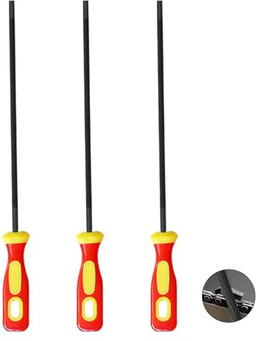 3 pcs Chainsaw Chain Sharpening File Chain Saw Sharpener Tool Professional Round Chainsaw Sharpener with Handle Suitable for Chainsaw Chain