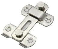 FADGOODStainless Steel Thickened Door Latch Pet Cage Safety Sliding Door Latch Lock,Stainless Large