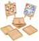 WEBEEDY 8 Stück Quadratische Bambus Untersetzer Für Trinkbecher Leere Unterlage Für Mosaik Handwerk Pflanzenuntersetzer Holz Dekorative Tablett Für Handwerk Esstisch Kaffeetisch Schutz 9x9cm
