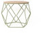 MYWIRE® Couchtisch Sanna - großer runder Couchtisch aus Holz & Metall, Ø 44 cm, Industrial Design, robuster Beistelltisch für Wohnzimmer (Einzel Groß, Resedagrün)