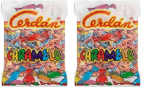 Caramelos Cerdán - Caramelos Ácidos de Sabores Variados | Caramelo Duro Sin Gluten ni Alérgenos | Bolsa de 225 Unidades - 750 g (Paquete de 2)