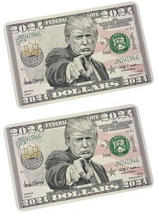 Donald Kreditkarten-Aufkleber, Donald-Debitkarten-Aufkleber, Aufschrift You Missed Debit Card, Lebensmittel-Gutscheine, Debitkarten-Aufkleber für kleine Chips, 2 Stück