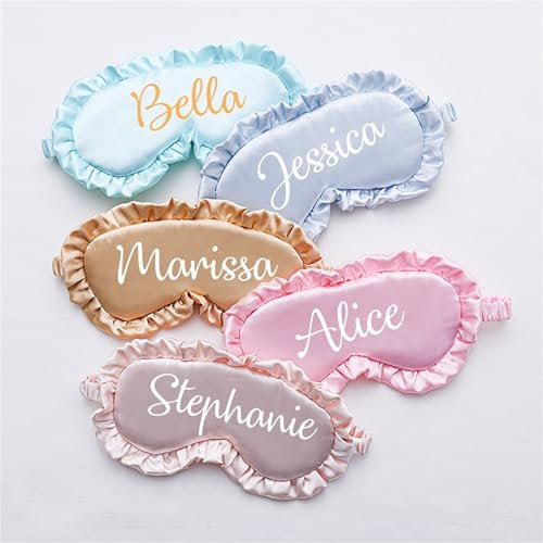 Schlafmaske, personalisierbar, Schlafmaske, personalisierbar, für Brautjungfern, Geschenke, Antrag, Mädchen, Übernachtungsparty-Idee