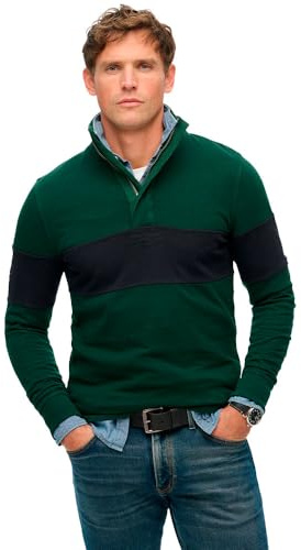 Superdry Herren Classic Rugby Halbzip-Oberteil