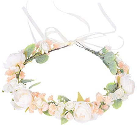 FRCOLOR Brautkranz Kopfschmuck Realistische Blütenknospen Haarreif für Junggesellenabschied