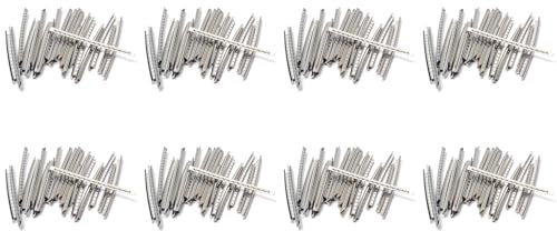 ISKDJBJG 192 Stück Edelstahl-Gitarren-Bunddraht 24 Griffbrett-Bünde 2,7 mm für Akustikgitarren-Teile