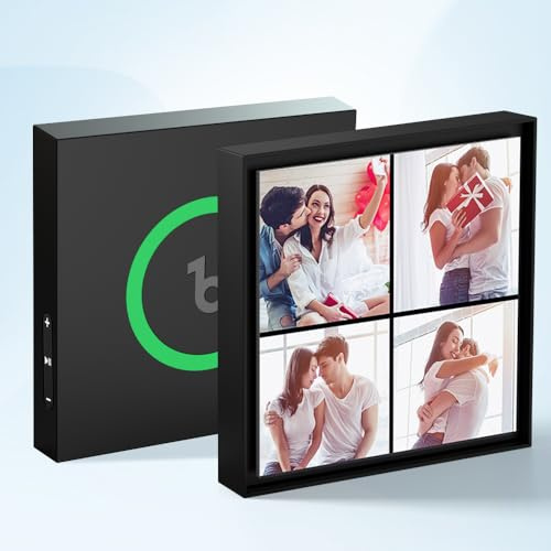 Personalised Music Album Fridge Magnet - Can Play Songs & Adjust Volume - Custom Music Player Refrigerator Magnet with Photo & Picture, Christmas Anniversary Valentine's Day Gifts for Couples Him Her