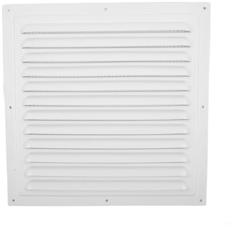Duct Extractor Grill, Square White Louvered Wall Vent Grille, For Extractor Loft Fan Bathroom Pipe Cover For Wall Ceiling Bedroom Living Room(250x250mm)