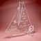 DEKOLANDO Geschenk Silberne Hochzeit personalisiertes Schiff aus Acryl 25 Silberhochzeit- Personalisierte Geschenke zur Silbernen Hochzeit Silber