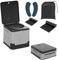 SaiXuan Toilette Portable – 25L Capacité, Supporte Jusqu’à 150KG, WC Portable avec 24 Sacs Jetables, Sac de Transport & Coussin, pour Camping, Randonnée, Camping-Car (Gris noir)