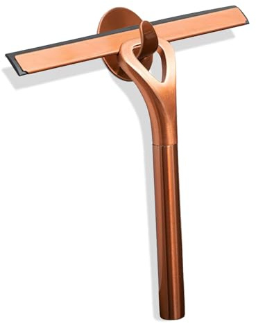 Pwshymi abzieher dusche Fensterabzieher, Glaswischer, Duschabzieher, Schrubber, Edelstahl 304, Silikon für Badezimmer, Spiegel, Fenster, Auto (Antike Bronze)