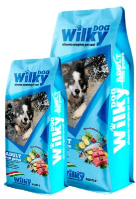 Wilky Dog Crocchette per Cani, Pesce e Cereali 20 kg, Polpa di Barbabietola, estratto di Yucca Shidigera, estratto di castagne
